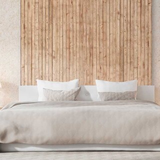 Zeigt ein Schlafzimmer mit Wema-Wanddesign, ein Beispiel von 150 Designs.