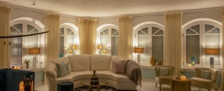 Wohnzimmer mit Wema-Wanddesign gestaltet, Putz aus Baumwolle, Wohngesundheit mit vielen Vorteilen.